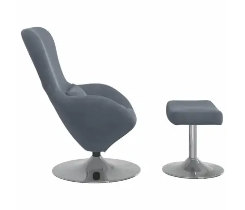 Olu Krēsls Ar Pēdu Balstu Tumši Pelēks Z Velvet Vidaxl Olu Krēsls Ar Pēdu Balstu Tumši Pelēks Z Velvet Vidaxl