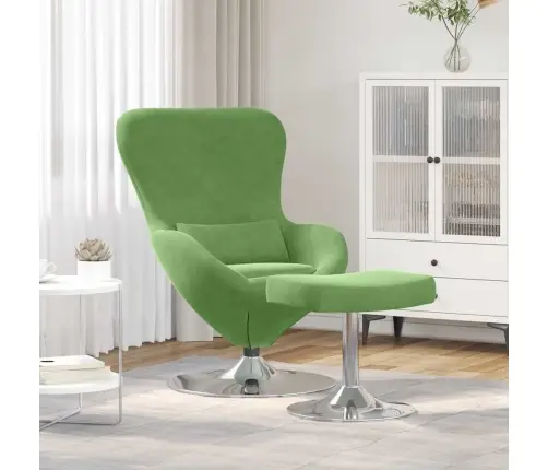 Munatool Koos Jalatoega Hele Roheline 63 X 73 X 90 Cm Samet