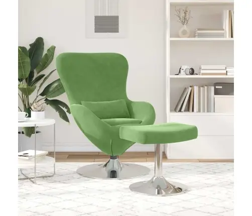 Munatool Koos Jalatoega Hele Roheline 63 X 73 X 90 Cm Samet