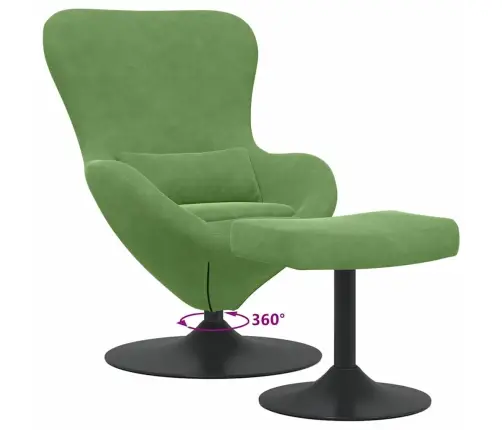 Munatool Koos Jalatoega Hele Roheline 63 X 73 X 90 Cm Samet