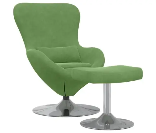 Munatool Koos Jalatoega Hele Roheline 63 X 73 X 90 Cm Samet