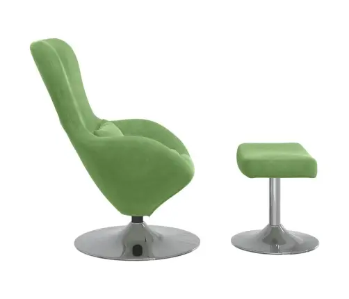 Munatool Koos Jalatoega Hele Roheline 63 X 73 X 90 Cm Samet