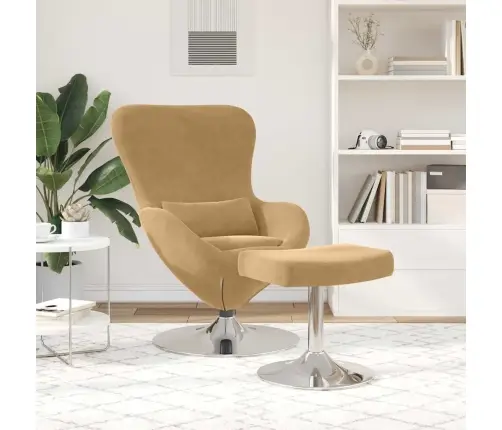 Munatool Koos Jalatoega Pruun 63 X 73 X 90 Cm Samet