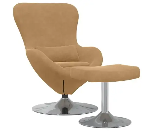 Munatool Koos Jalatoega Pruun 63 X 73 X 90 Cm Samet
