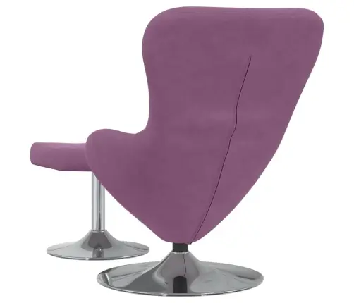 Olu Krēsls Ar Pēdu Atbalstu Violetā Samta Vidaxl Olu Krēsls Ar Pēdu Atbalstu Violetā Samta Vidaxl