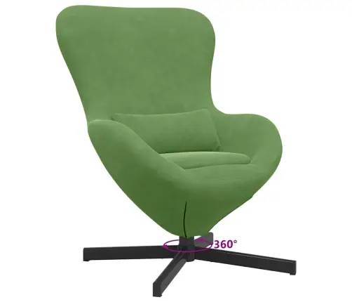 Olu Krēsls Gaiši Zaļš Samts Vidaxl