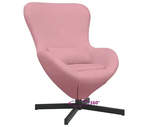 Olu Krēsls Rozā Zīda Vidaxl