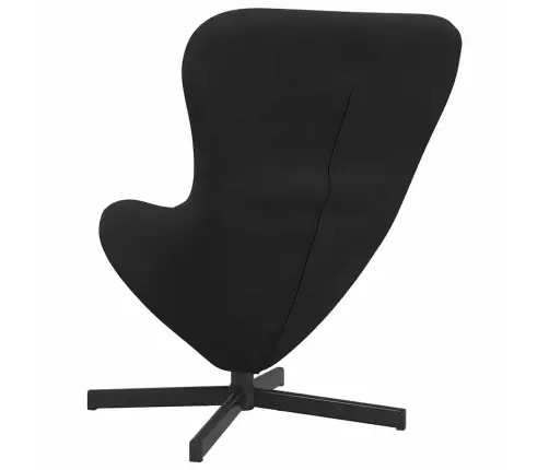 Kiaušinio Formos Krėslas Juoda 63 X 73 X 90 Cm Aksomas