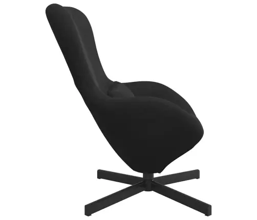 Kiaušinio Formos Krėslas Juoda 63 X 73 X 90 Cm Aksomas