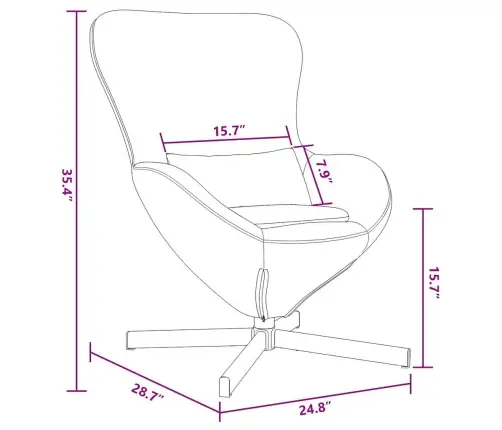 Kiaušinio Formos Krėslas Juoda 63 X 73 X 90 Cm Aksomas