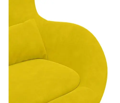 Olu Krēsls Dzeltens Samts Vidaxl