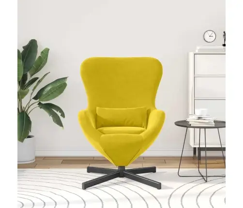 Olu Krēsls Dzeltens Samts Vidaxl