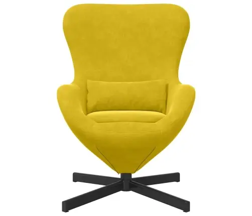 Olu Krēsls Dzeltens Samts Vidaxl