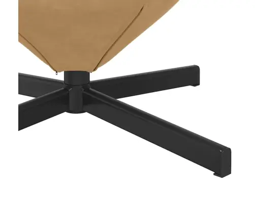 Kiaušinio Formos Krėslas Ruda 63 X 73 X 90 Cm Aksomas