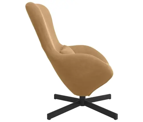 Kiaušinio Formos Krėslas Ruda 63 X 73 X 90 Cm Aksomas