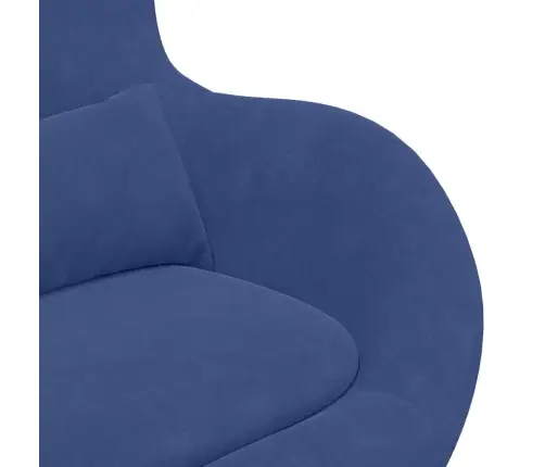 Olu Krēsls Policijas Zils Samts Vidaxl