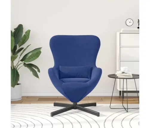 Olu Krēsls Policijas Zils Samts Vidaxl