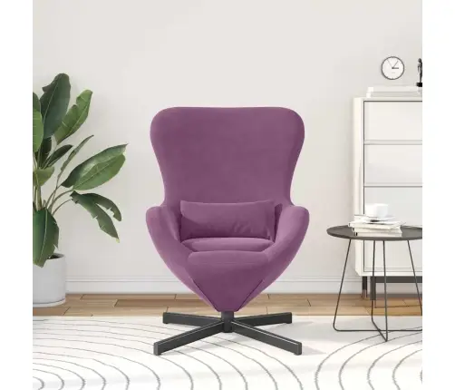 Olu Krēsls Purpura Samts Vidaxl