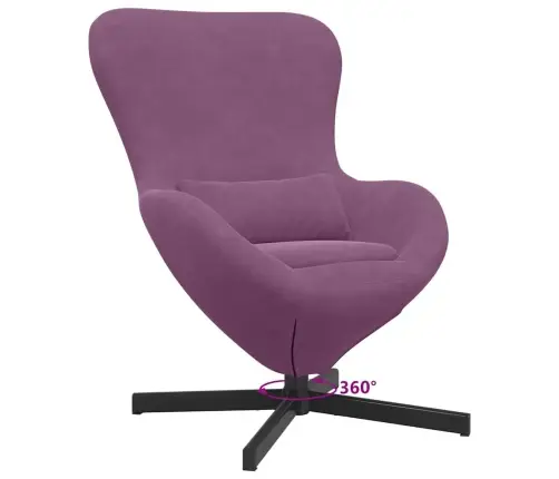 Olu Krēsls Purpura Samts Vidaxl