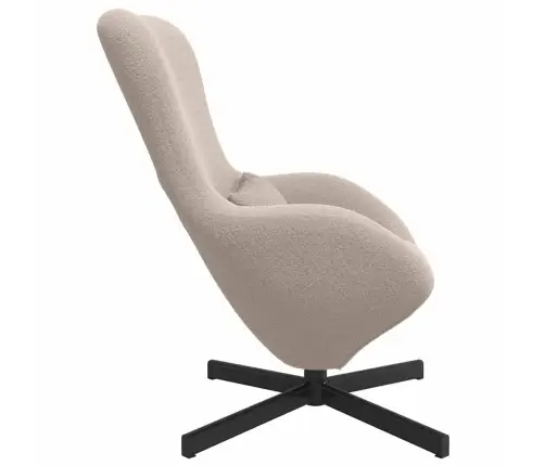 Olīvu Krēsls Gaiši Pelēka Pūka Līdzīga Auduma Vidaxl