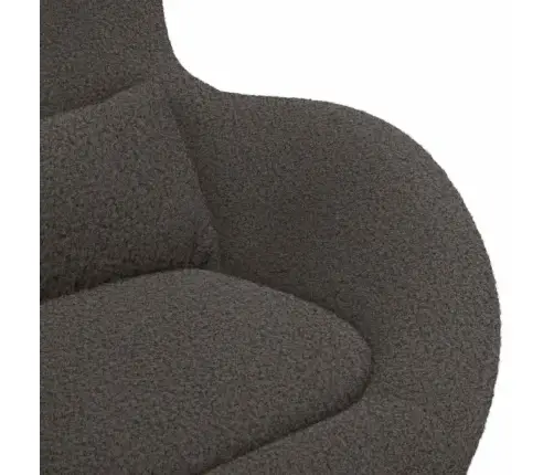 Kiaušinio Formos Krėslas Tamsiai Pilka 63 X 73 X 90 Cm Audinys