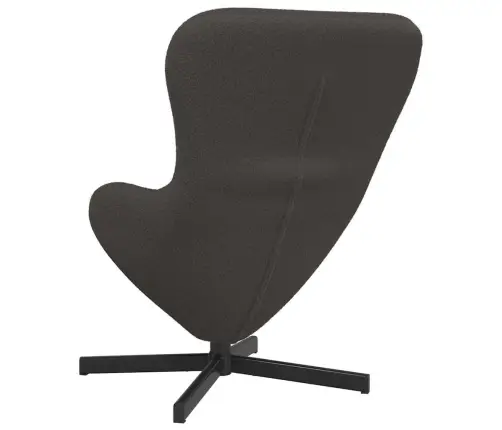 Kiaušinio Formos Krėslas Tamsiai Pilka 63 X 73 X 90 Cm Audinys