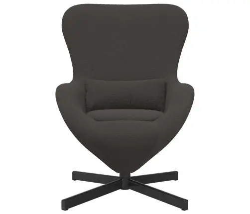 Kiaušinio Formos Krėslas Tamsiai Pilka 63 X 73 X 90 Cm Audinys