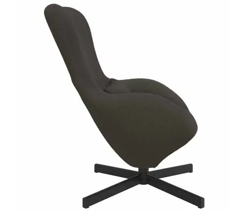 Kiaušinio Formos Krėslas Tamsiai Pilka 63 X 73 X 90 Cm Audinys