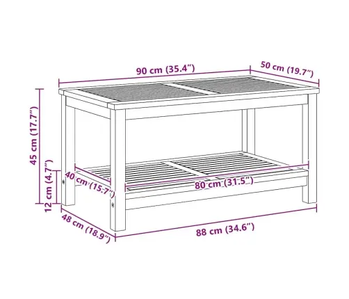 Kafijas Galdiņš 90X50X45 Cm No Akācijas Masīvkoka Vidaxl Kafijas Galdiņš 90X50X45 Cm No Akācijas Masīvkoka Vidaxl