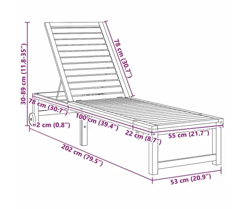 Lamamistool 1-Isik Pruun 53 X 202 X 89Cm Akaatsiapuit
