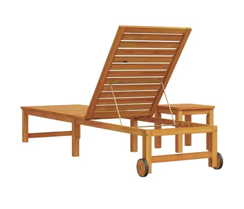 Sauļošanās Krēsls Ar Galdiņu Cietā Koksnes Akācijas Vidaxl Sauļošanās Krēsls Ar Galdiņu Cietā Koksnes Akācijas Vidaxl