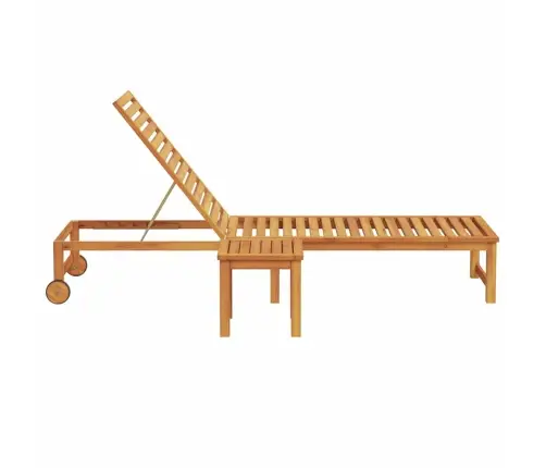 Sauļošanās Krēsls Ar Galdiņu Cietā Koksnes Akācijas Vidaxl Sauļošanās Krēsls Ar Galdiņu Cietā Koksnes Akācijas Vidaxl