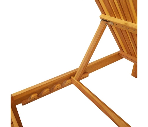 Sauļošanās Krēsls 200X55X30 Cm No Cietkoksnes Akācijas Vidaxl