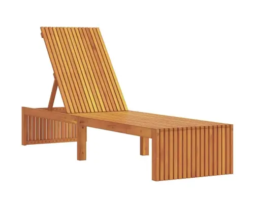 Sauļošanās Krēsls 200X55X30 Cm No Cietkoksnes Akācijas Vidaxl