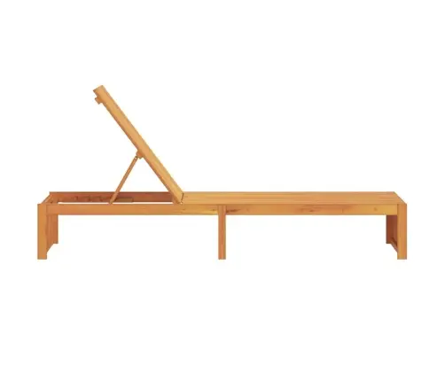 Sauļošanās Krēsls 200X55X30 Cm No Cietkoksnes Akācijas Vidaxl