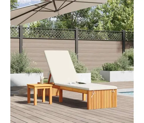 Saulės Gultas Ruda 200 X 55 X 94Cm Akacijos Medienos Masyvas Saulės Gultas Ruda 200 X 55 X 94Cm Akacijos Medienos Masyvas