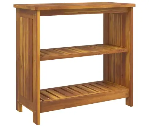 Dārza Skapis Ar Plauktu Brūna 75 X 35 X 70Cm Masīvkoks Akācija Vidaxl