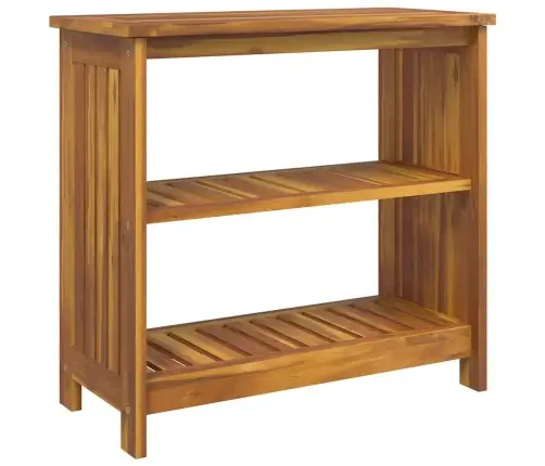 Dārza Skapis Ar Plauktu Brūna 75 X 35 X 70Cm Masīvkoks Akācija Vidaxl