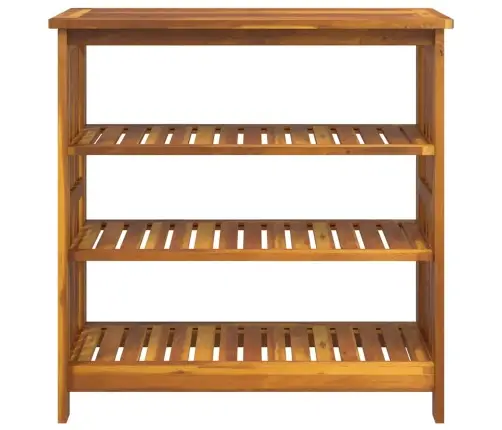 Dārza Skapis Ar Plauktu Brūna 75 X 35 X 70Cm Masīvkoks Akācija Vidaxl