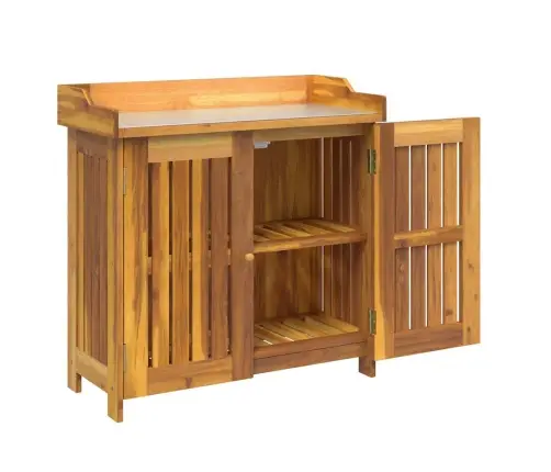 Dārza Skapis Brūna 78 X 36.5 X 78Cm Masīvkoks Akācija Vidaxl