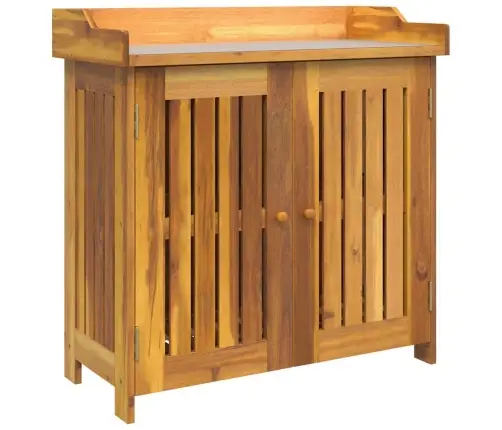 Dārza Skapis Brūna 78 X 36.5 X 78Cm Masīvkoks Akācija Vidaxl