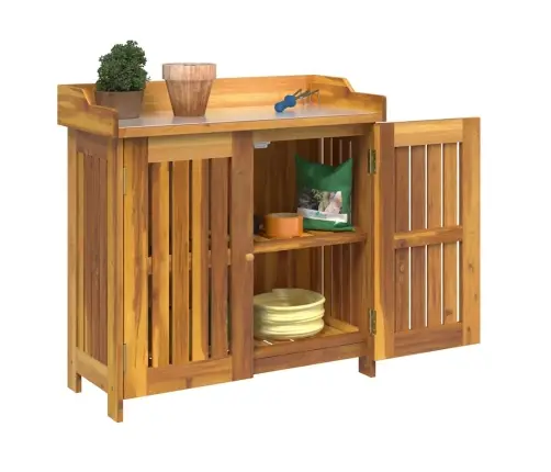 Dārza Skapis Brūna 78 X 36.5 X 78Cm Masīvkoks Akācija Vidaxl