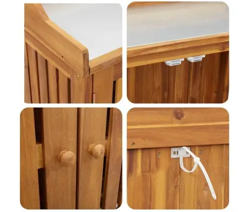 Aia Kapp Riiuliga Neutraalne 93 X 41,5 X 98Cm Tugev Akatsiapuu