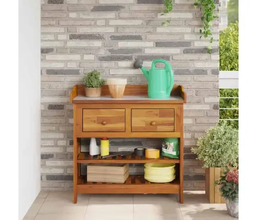 Dārza Skapis Brūna 78 X 36.5 X 78Cm Masīvkoks Akācija Vidaxl