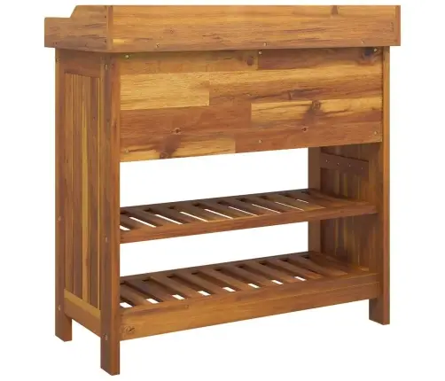 Dārza Skapis Brūna 78 X 36.5 X 78Cm Masīvkoks Akācija Vidaxl