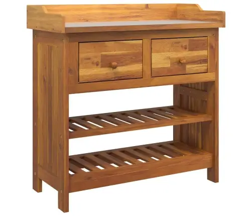 Dārza Skapis Brūna 78 X 36.5 X 78Cm Masīvkoks Akācija Vidaxl