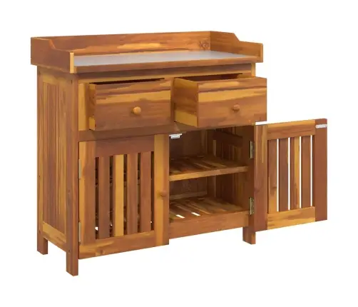 Dārza Skapis Brūna 78 X 36.5 X 78 Cm Masīvkoks Akācija Vidaxl