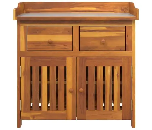 Dārza Skapis Brūna 78 X 36.5 X 78 Cm Masīvkoks Akācija Vidaxl