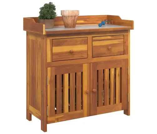 Dārza Skapis Brūna 78 X 36.5 X 78 Cm Masīvkoks Akācija Vidaxl