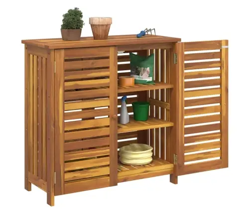 Dārza Skapis Brūna 78 X 36.5 X 78Cm Masīvkoks Akācija Vidaxl